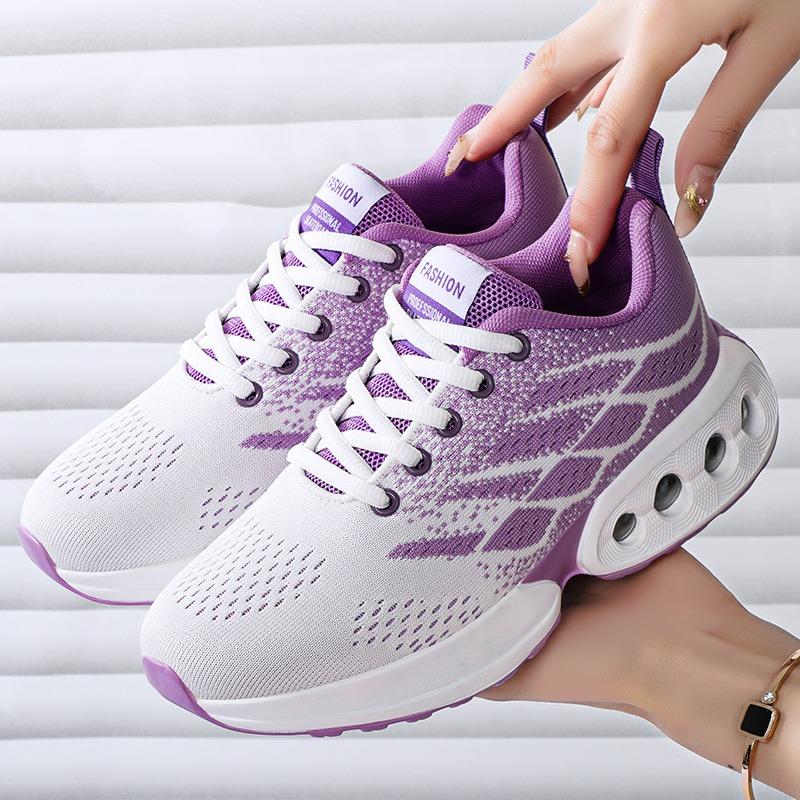 Fashion Women's New Trendy and Comfortable Sports Shoes with Soft Sole and Air Cushion Breathable Women's Plus Size Running Shoes