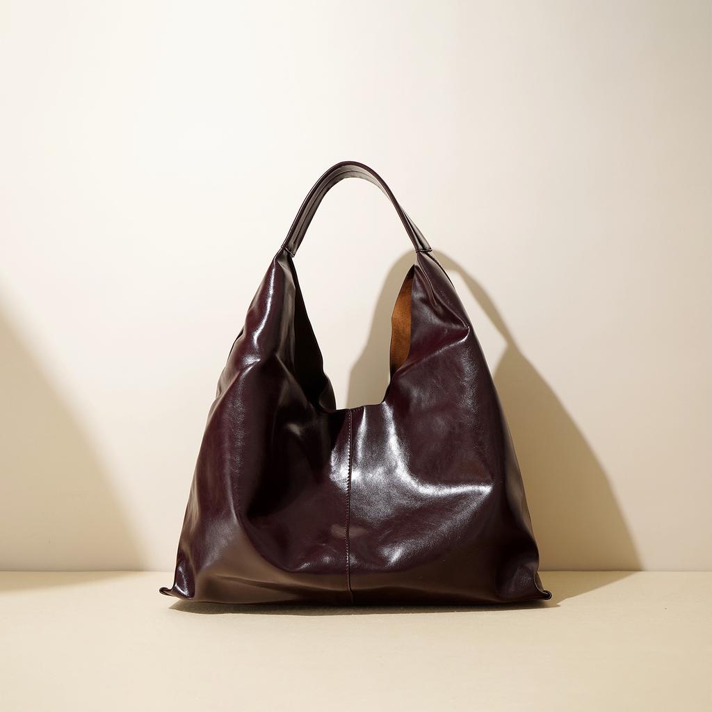 Autumn and Winter Premium New Maillard Retro Casual Large Tote Bag Soft Large Capacity Shoulder Tote Niche Bag