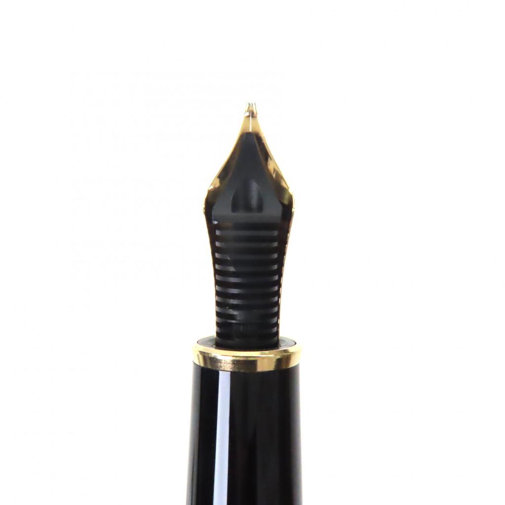 Great MONTBLANC Fountain Pen Meisterstück Classic White Star Black 14K Mens Used