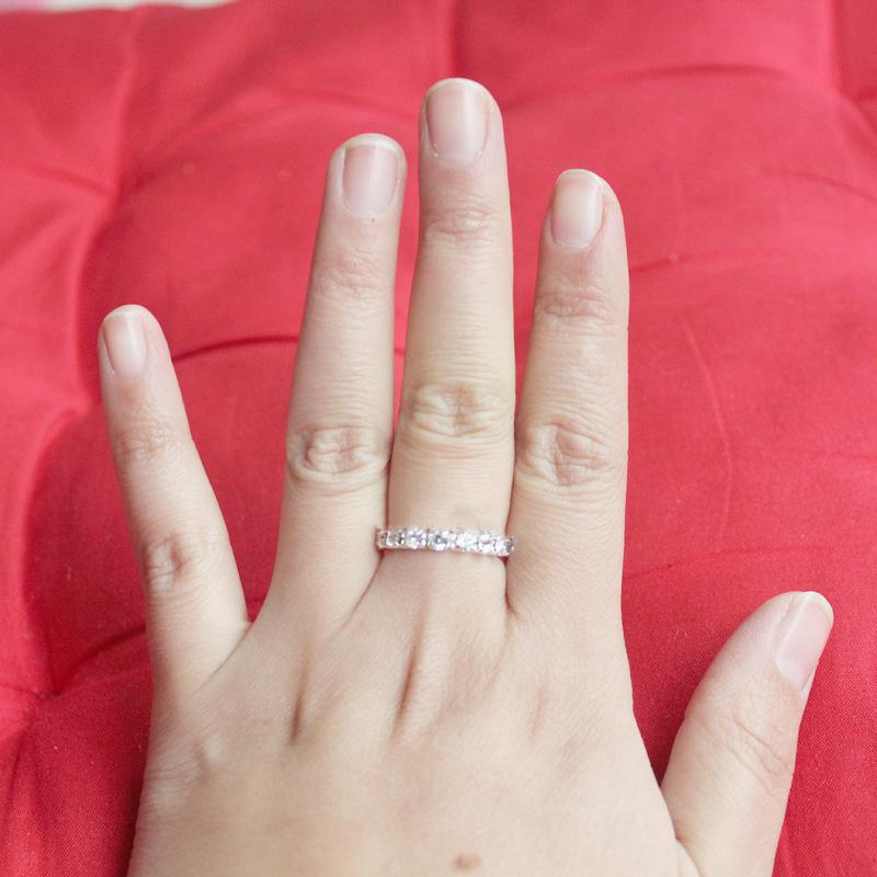 Celebrity Street Shooting Diamond Claw Chain Ring - Elegant Bridal Jewelry R0080.