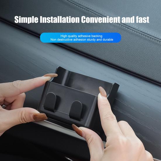 Multi-Function Car Storage Box Self-Adhesive Organizer for Phone Cards Wallet Dashboard Tray for Vehicle Home Office
