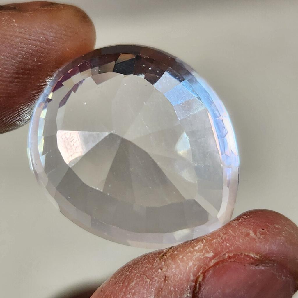 107.00 Cts Heated Ceylon Sapphire White Pear Shape Loose Gemstone