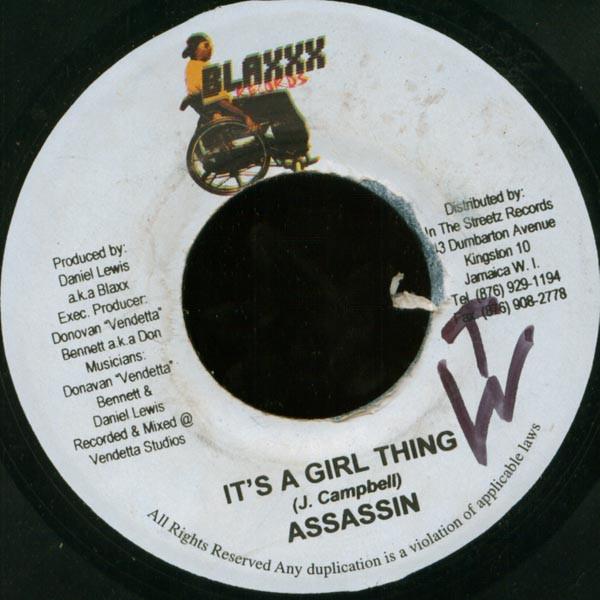 

7inch Record ASSASSIN - Its A Girl Thing none Blaxxx Records 2003 Jamaica Reggae, Ska & Dub Used