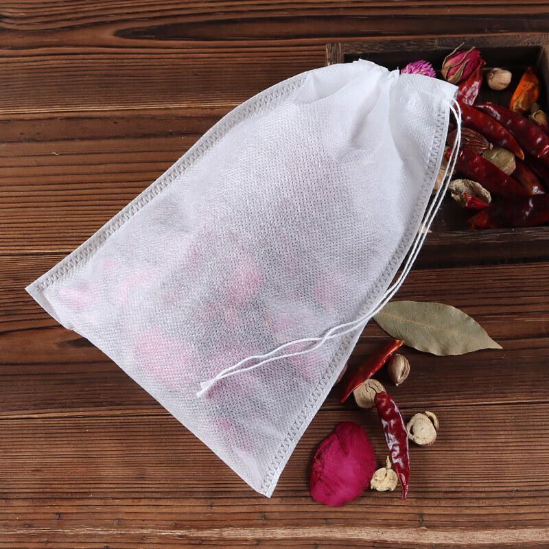 Disposable Non-Woven Drawstring Tea Bags & Herb Filter Pouches