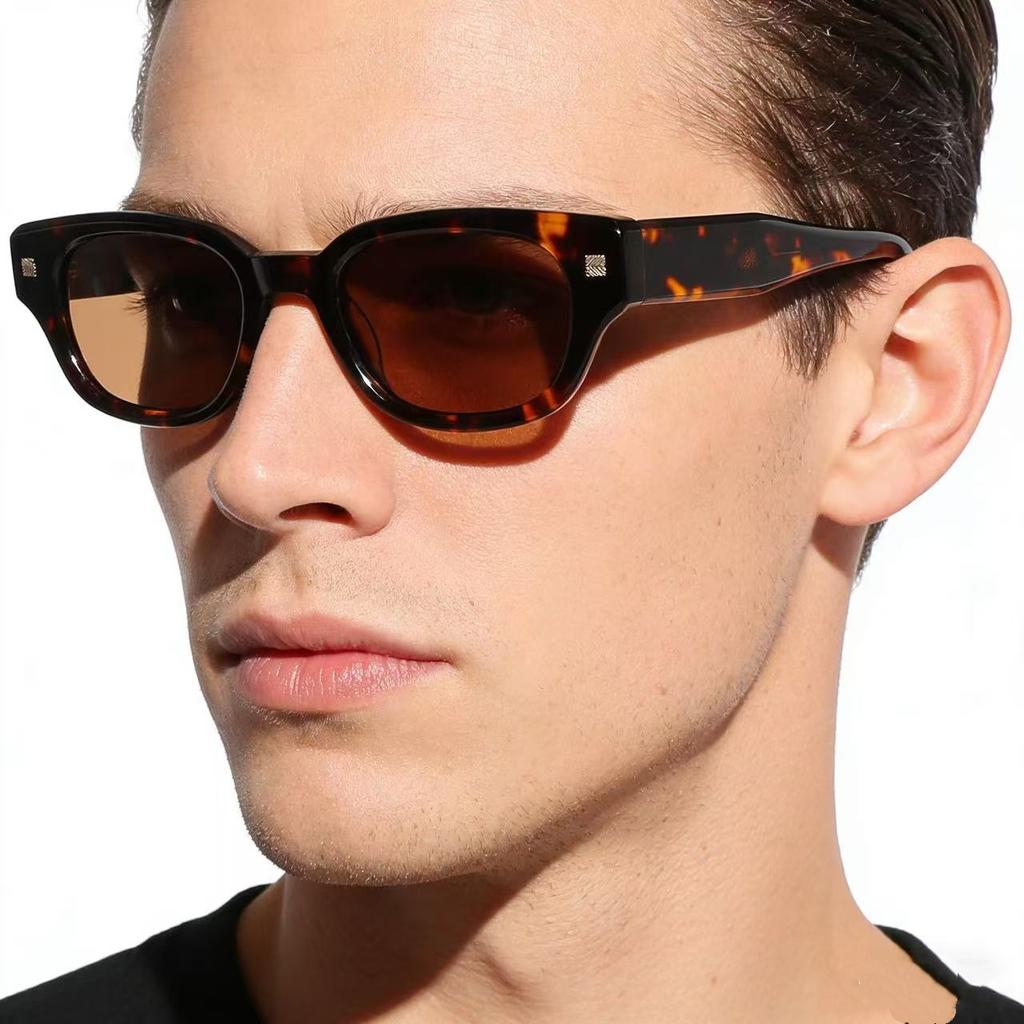 Retro Acetate Sunglasses Men High Quality Fashion Designer Eyeglasses UV400 Outdoor Handmade Women Trendy SUN GLASSES
