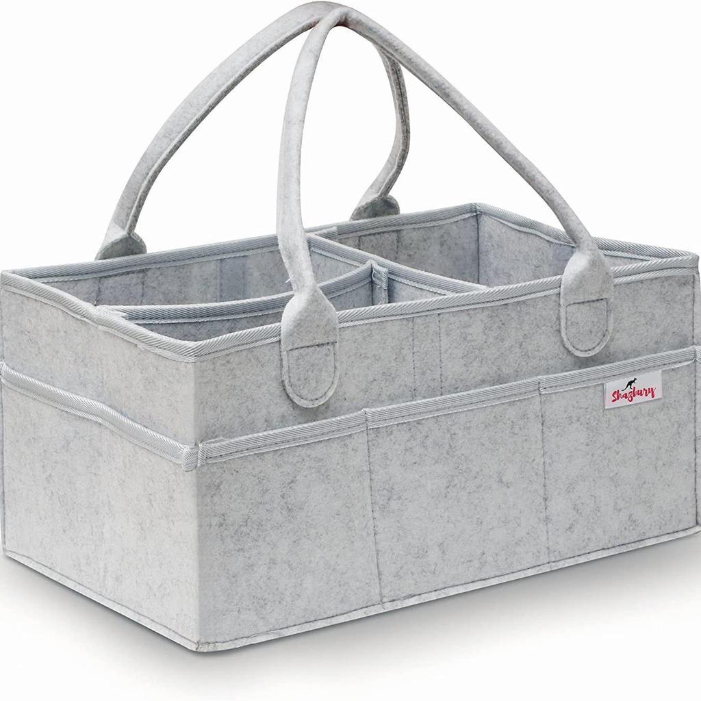 Foldable Diaper Tote Bag: Multifunctional Non-woven Handbag for Baby Supplies and Mommy Travel.