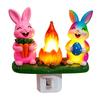 Easter Night Light Animal-Shaped Soft LED Lamp Colored Glass Lampshade Bedroom Atmosphere Lighting Living Room Dorm Party Decor