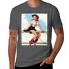 Cowgirl On Fence Vintage Pin Up Tshirt Plus Size Comfort Fit Tee Tshirt