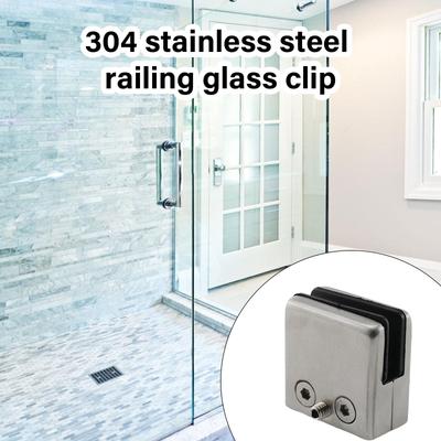 Morsetto per Vetro in Acciaio Inossidabile Staffa Regolabile per Mensola in Vetro Morsetto per Ringhiera in Vetro con Guarnizioni in Gomma Facile da Installare