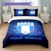 Malmö FF Custom Name Text Bedding Set 1 Duvet Cover+2 Pillowcases Soccer Logo Personalized Gift For Special Occasion Bedroom Decor