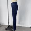 Women Bell Bottom Jeans Elastic Waist Ripped Flared Jean Destroyed Raw Hem Denim Pants