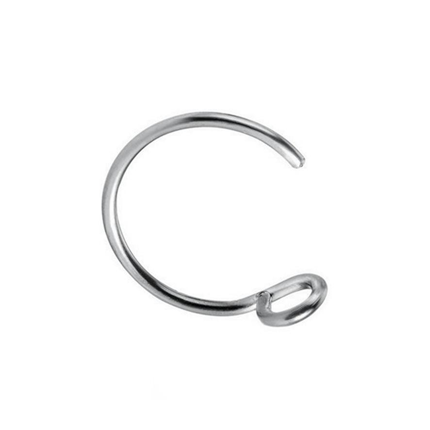Thin Rod False Nose Ring Invisible Opening Nose Nail Titanium Steel False Lip Stud Ring Lip Clip