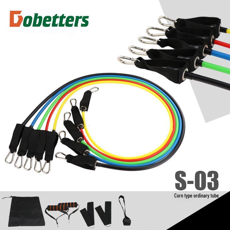 11-Piece Fitness Muscle Training Belt & Pull Rope Set