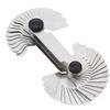 52pcs Stainless Steel Thread Gauge Metric and Imperial 55 60 Degree SAE Precision Gear Tooth Screw Thread Pitch Gauge Size Tool