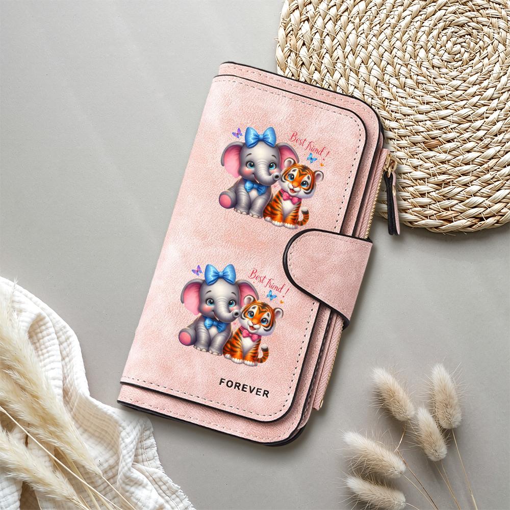 Cute Cartoon Animal Print Women Long Wallet