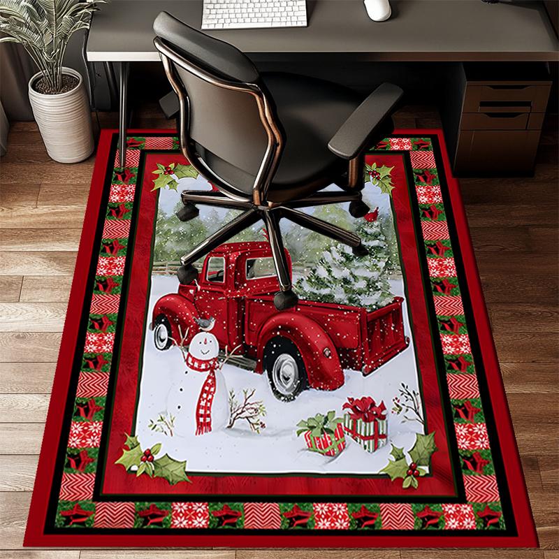 Christmas Vintage Truck Area Rug Suitable for Indoor And Outdoor,Carpets for Kitchens, Homes, Offices, Living Rooms,Home Decor,Christmas Gift