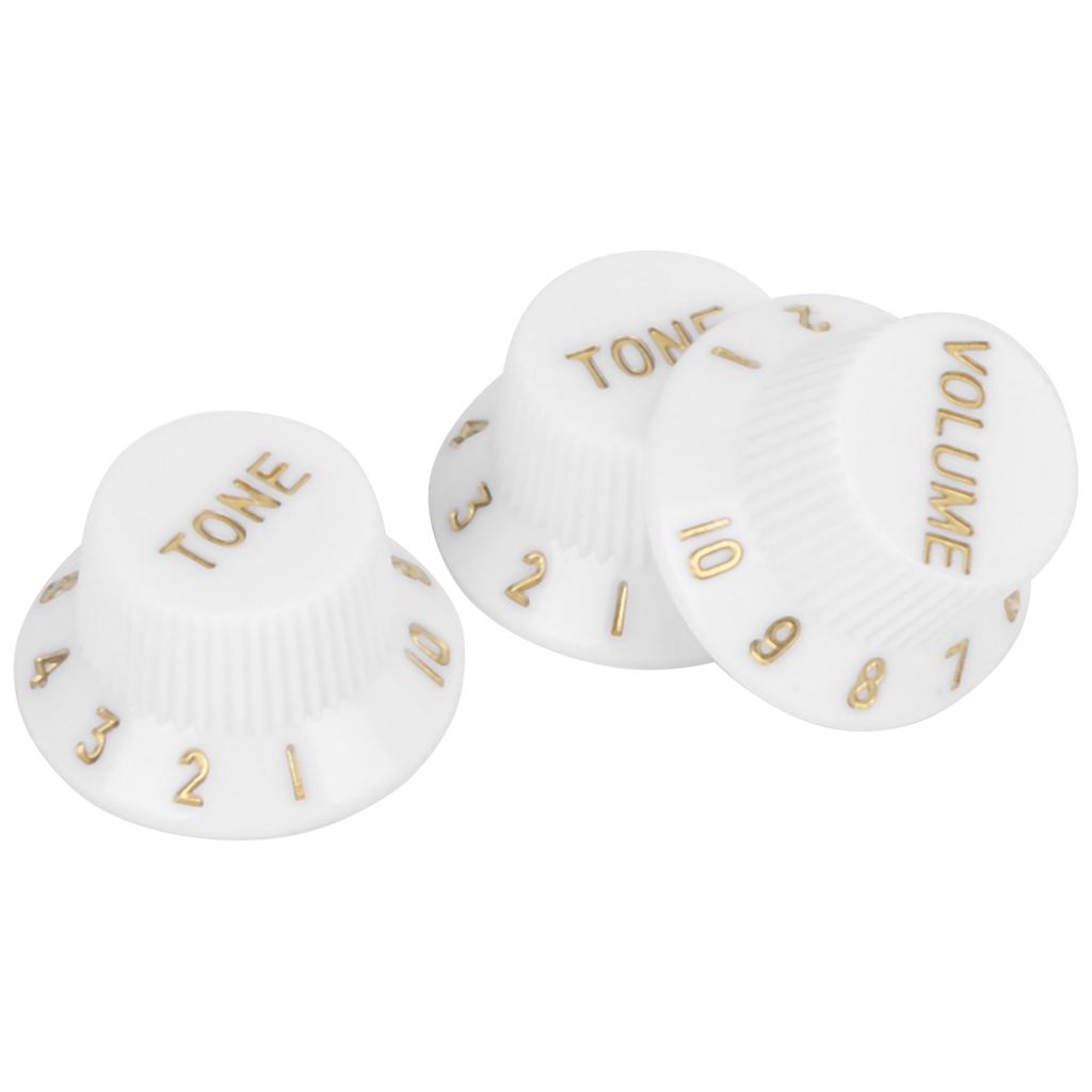 3Pcs Guitar Control Knob 1 Volume 2 Tone Fit Top Plastic Set Kit for Electric Bass GD73