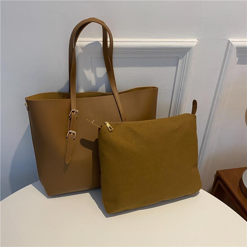 Women Large Tote Bag With Pu Material For Street Style Casual Day Out