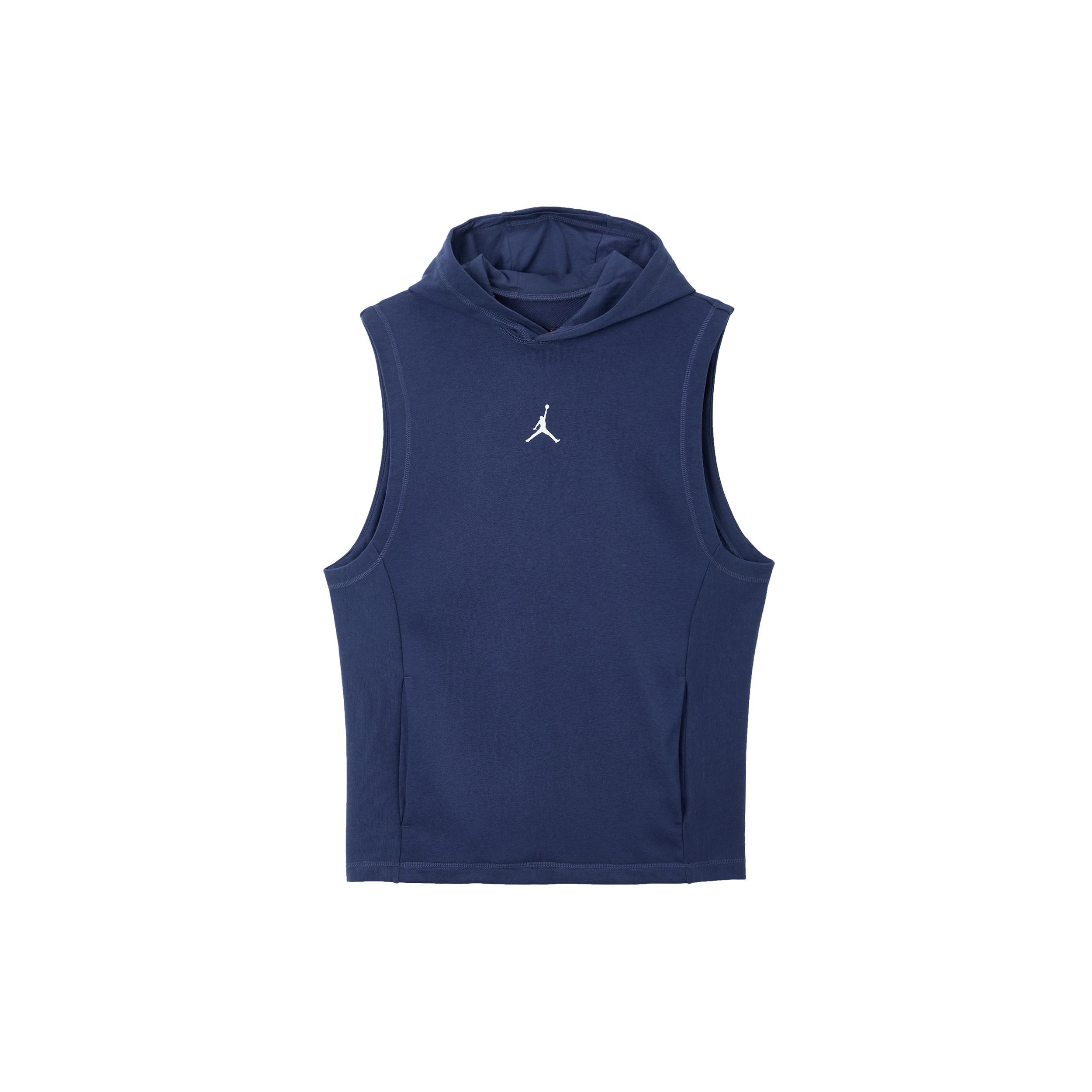 Air Jordan Dri-FIT Sport Men s Fleece Sleeveless Hoodie Blue DZ0572-410 XXXL