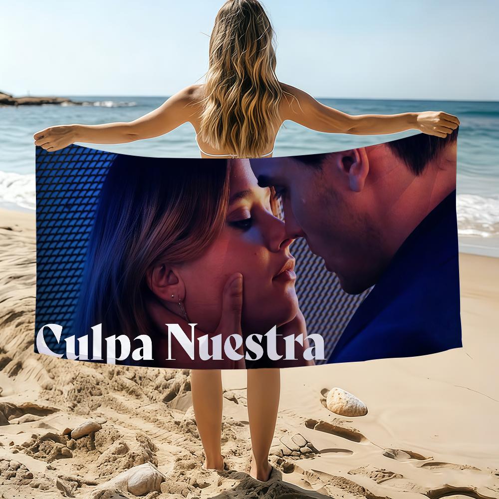 

Movie Culpa Nuestra Towel Beach Towel Oversized Quick Dry Towel Absorbent Soft Swim BeachTowels for Men Women W40*H60(CM)