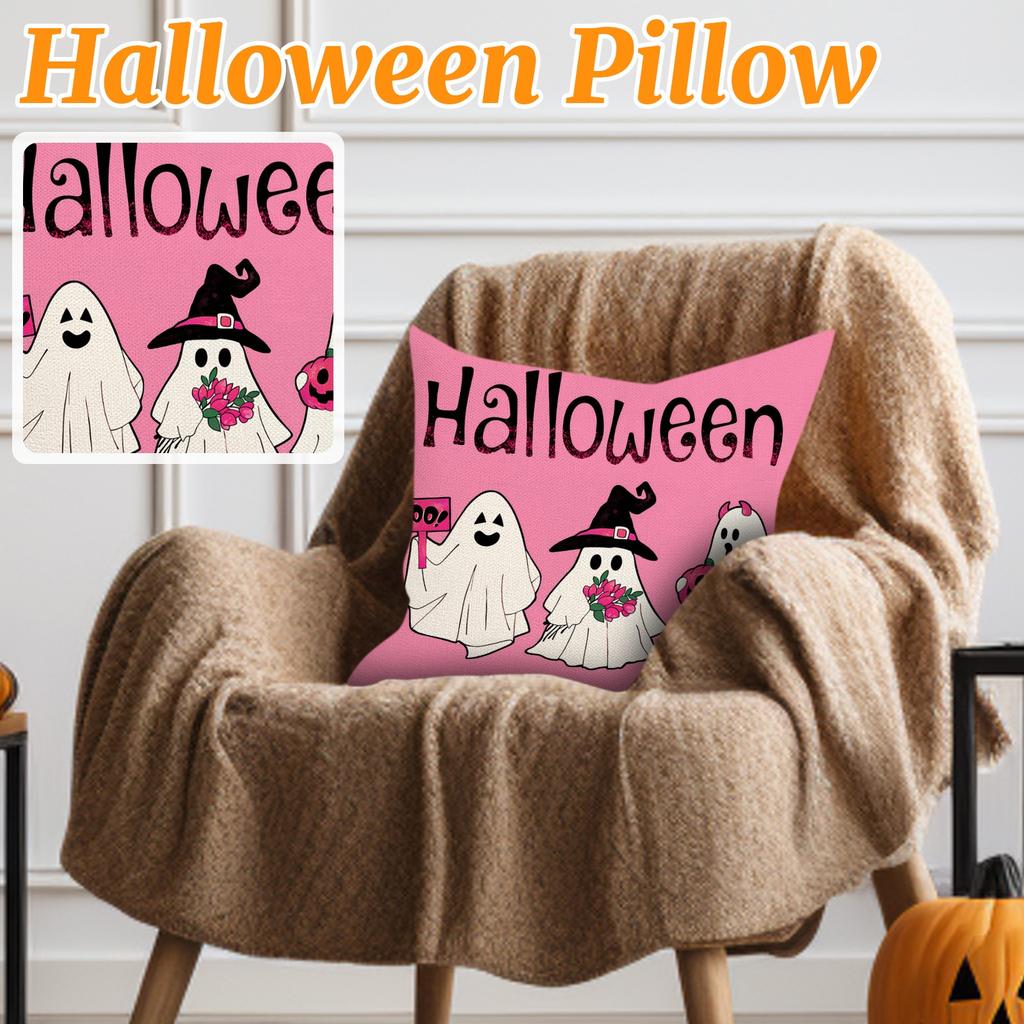Halloween Festival Decoration Living Room Sofa Cushion Pillow Cover Offices Waist Pillow Cover (excluding Core)