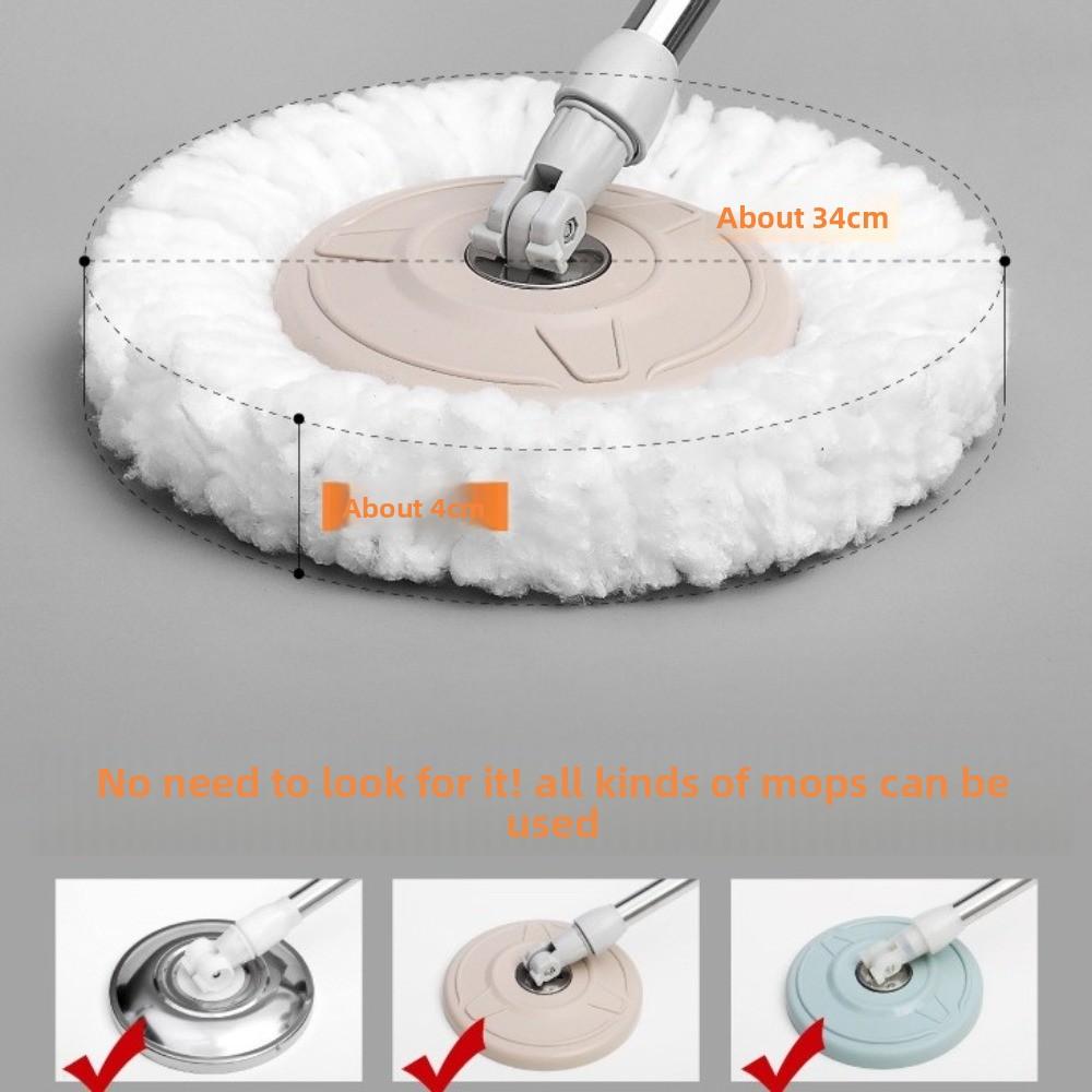 1pc Microfiber Spin Mop Replacement Head Standard Size Round Shape Mop Head Replacement Removable Washable Spin Mop Refills