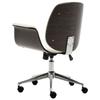 Maison Exclusive - Chaise de bureau Blanc Bois courbé et similicuir