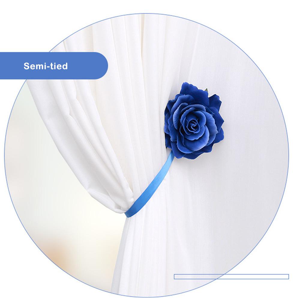 ABS Curtain Tieback Punch-free Cute Stylish Flower Shape Replacement Home Bedroom Buckle Fastener Ornament Accessories