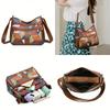 Women Geometric Pattern Synthetic Leather Crossbody Shoulder Bag Adjustable Strap Multi Color Optis for Daily Use Work Travel