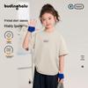 Pudding Haru Girls' Letter Print Short Sleeve T-Shirt