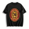 Vintage No.76 Urban Fashion Print Casual Unisex Streetwear T-Shirt Pure Cotton T-shirt