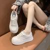 Uncle Babak muffin thick-soled mesh white shoes 2025 new breathable sports lightweight women's casual board shoes