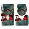 European And American Series Snowman Bathroom Toilet Floor Mat 3-Piece Set