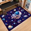 Crystal Velvet Astronaut-Themed Area Rug for Bedroom, Living Room, And Home Office Decoration, Stylish Mat for Bedside S6