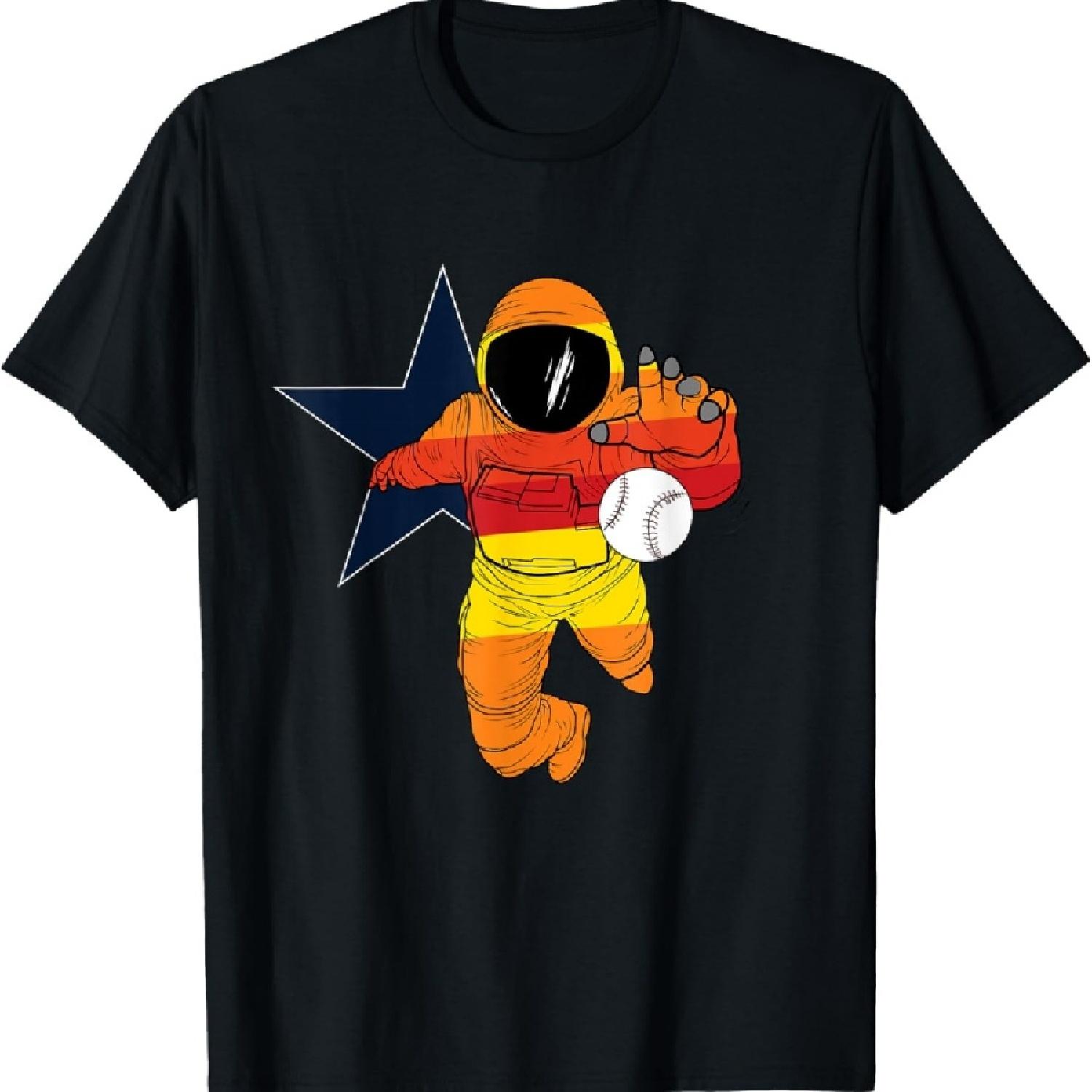 

Houston Baseball Astronaut Space City T-Shirt XXXXXL чорний