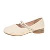 Versatile gentle soft sole with skirt fairy shoes 2025 new spring and summer French shallow mouth evening breeze Mary Jane single shoes women