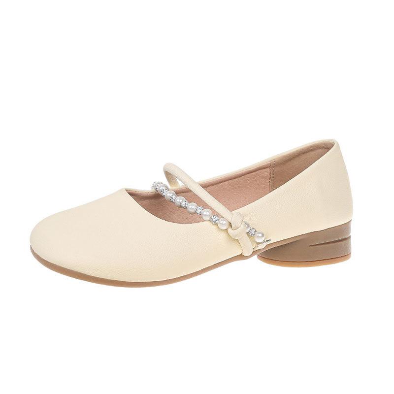 Versatile gentle soft sole with skirt fairy shoes 2025 new spring and summer French shallow mouth evening breeze Mary Jane single shoes women
