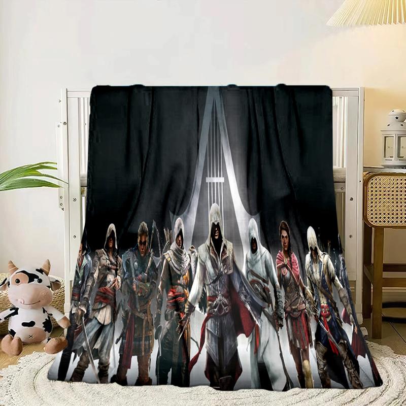 Assass Warrior Blanket Flannel Blanket for bed, sofa, Camping, Hiking, Picnic Essentials, gift for family Fan gifts