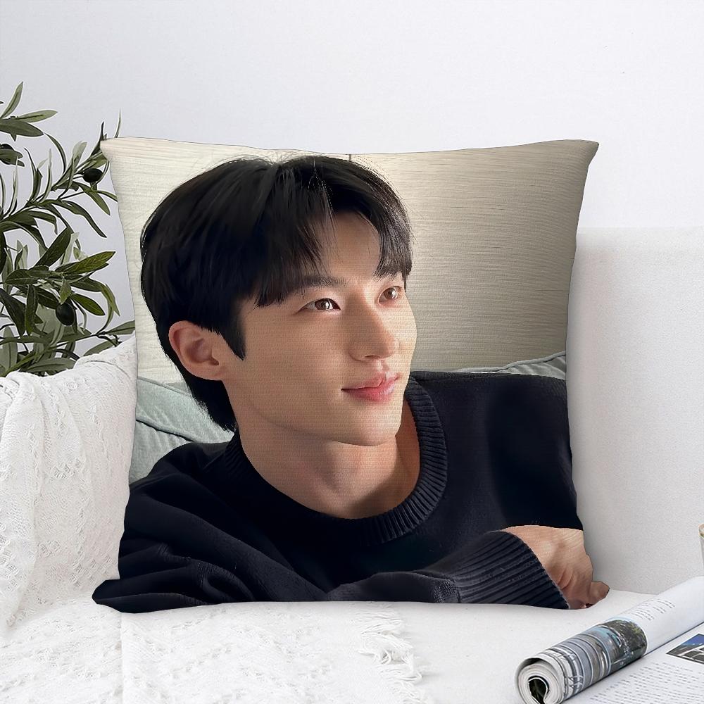 B-Byeon W-Woo-seok Корея Наволочка Плюшевая Ткань Мягкая Наволочка Двусторонний Принт Чехол для Подушки Декоративная Подушка 16x16Inch