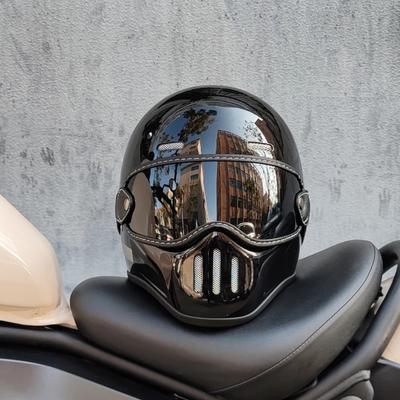 Motorcycle FBR Full Face Retro Helmet Tokyo Style Motorcycle Casco Moto Japan TT Helmets Fiberglass With Clear Visor