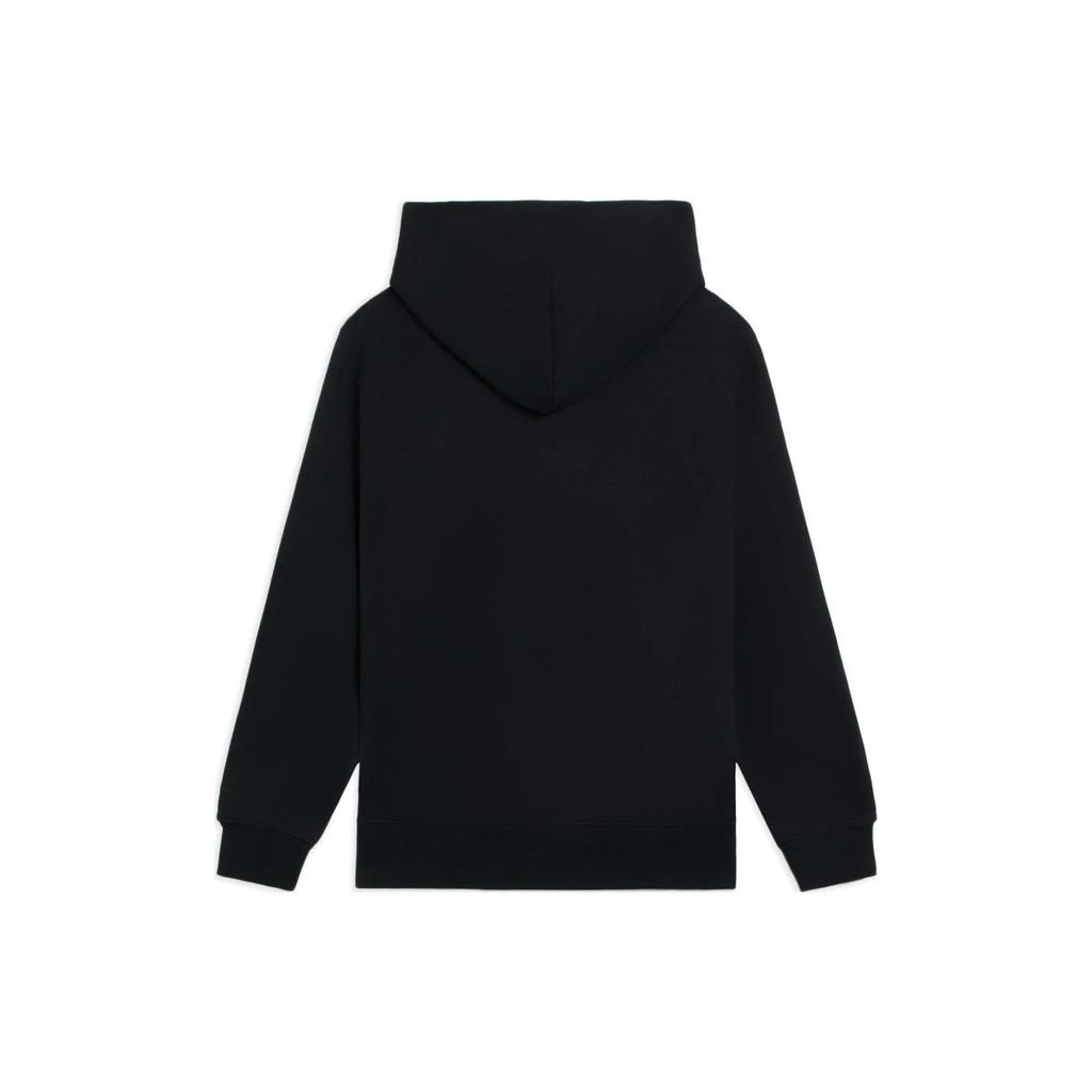 Li-Ning Sports Trend Series Solid Color Logo Front Pocket Pullover Sweatshirt Men Tops Black AWDSB15-1