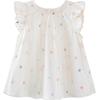 Minibala Girls' Short Sleeve Puff Sleeve Mesh Top