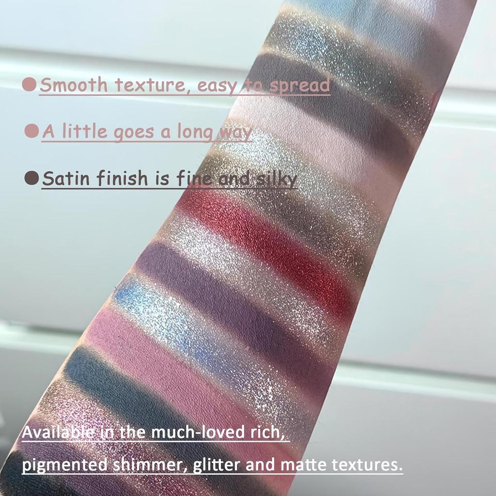 Paleta de Sombras de Ojos de 16 colores estilo gótico, Polvo Compacto Bicolor, Fórmula Altamente Pigmentada, Set de Maquillaje de Color Profundo de Larga Duración