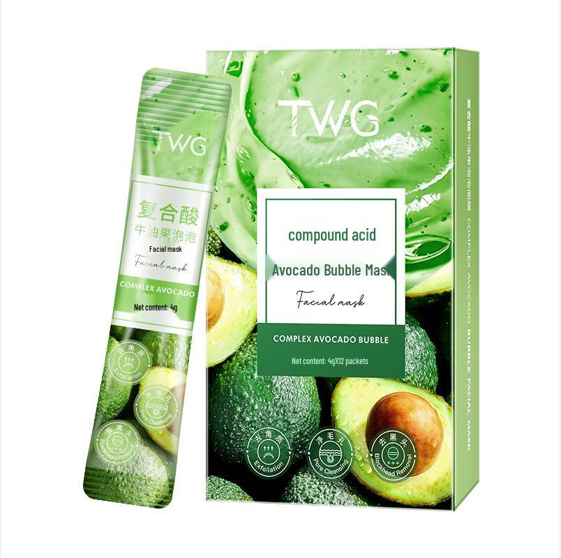 TWG Avocado Bubble Mask: Automatic Foaming Facial Cleanser for Pores