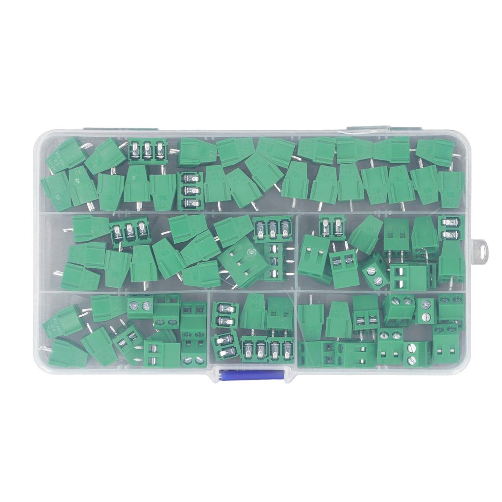 80 BUC Bloc Terminal cu Șurub Pin din Alamă Pas 5mm Montare PCB Conector Terminal de Cablare pentru Proiecte Electrice KF128 2P 3P
