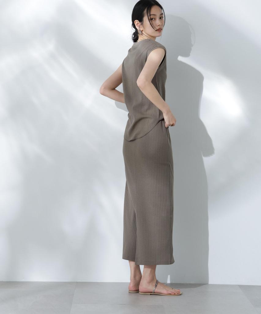 Nano Universe Sweat Ribbed Sleeveless be paired with other M 180 Khaki Anti-Soaked (R) Stain-Resistant T-Shirt (Can items) Women's 669-5124305