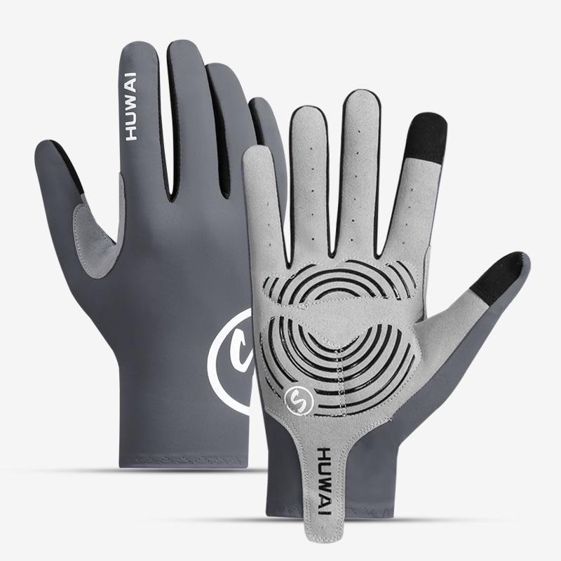 Unisex Summer Cycling Gloves: Ice Silk, Anti-Slip, Shock-Absorbent, Sun Protection for Road and Mountain Biking.