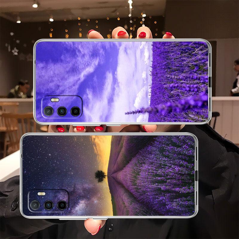 IK42 Lavendel Lila Blume Transparente Handyhülle für Motorola Moto G7 G8 G9 G84 G85 G73 G24 G15 Z2 Play Power Plus