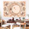1 Bohemian Chic Vintage Tapestry with Flowers, Butterflies, Moon and Stars Pattern - Pink Mandala Wall Hanging for Bedroom