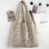 Sweet Flower Ladies Vest Shoulder Bags Large Capacity Portable Women's Tote Shopping Bag Retro Floral Female Purse Handbags